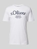 s.Oliver RED LABEL T-shirt z nadrukiem z logo Biały