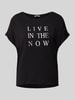 s.Oliver RED LABEL Relaxed Fit T-Shirt mit Statement-Print Black