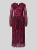 ZABAIONE Midi-jurk van viscosemix model 'Sabia' Bordeaux