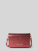 VALENTINO BAGS Schimmernde Handtasche mit Label-Applikation Modell 'EMBER' Bordeaux