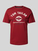 Tom Tailor Herren T-Shirt mit Statement-Print Bordeaux