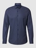 OLYMP Level Five Slim fit zakelijk overhemd met stretch Marineblauw