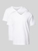 Tom Tailor T-shirt z dekoltem w serek w zestawie 2 szt. Biały