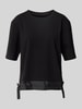 Marc Cain T-Shirt aus Modal-Mix mit Schleifen-Details Black