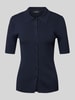 Lauren Ralph Lauren Strickshirt mit durchgehender Knopfleiste Modell 'DAENA' Marine