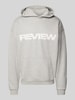 REVIEW Hoodie mit Kapuze Hellgrau Melange