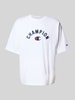 CHAMPION Relaxed fit T-shirt met labelstitching Wit