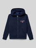 Polo Sport Sweatjacke mit Label-Stitching Marine