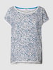 Esprit T-shirt van katoen met boothals Offwhite