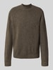 MCNEAL Strickpullover mit gerippten Abschlüssen Mittelbraun Mel