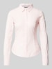 Review Slim fit blouse met doorknoopsluiting Rosé