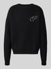 PROHIBITED Sweter z dzianiny o kroju relaxed fit z czystej bawełny Czarny