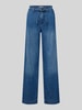 MAC Wide Leg Jeans mit Bindegürtel Modell 'WENDY' Bleu