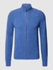 MCNEAL Strickjacke mit Label-Stitching Royalblau meliert