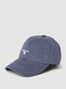 Barbour Baseballpet met labelstitching, model 'CASCADE' Lichtblauw