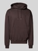 WOODBIRD Hoodie mit Kapuze Modell 'Pope' Mittelbraun