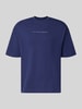 Selected Homme Relaxed Fit T-Shirt aus reiner Baumwolle Modell 'NORMAN' Marine
