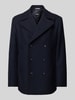 BOSS Trenchcoat met reverskraag, model 'Clay' Marineblauw