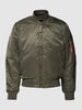 Alpha Industries Bomberjacke mit Label-Detail Anthrazit