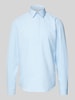 CK Calvin Klein Slim Fit Business-Hemd mit Label-Stitching Modell 'Bari' Bleu