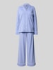 Polo Ralph Lauren Pyjama met logostitchings, model 'OXFORD Madison' Blauw
