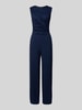 Swing Jumpsuit mit Ausbrenner-Effekt Marine