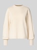 Jake*s Collection Strickpullover mit gerippten Abschlüssen Ecru