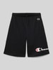 CHAMPION Regular fit sweatshorts met labelprint Zwart