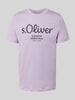 s.Oliver RED LABEL Regular Fit T-Shirt aus reiner Baumwolle Flieder