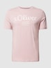 s.Oliver RED LABEL T-shirt z nadrukiem z logo Różowy