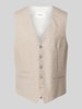 s.Oliver BLACK LABEL Gilet in lindegroen in gemêleerde look, model 'Pure' Beige