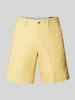 Polo Ralph Lauren Stretch straight fit korte broek met riemlussen, model 'BEDFORD' Geel