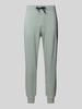 Christian Berg Men Relaxed Fit Sweatpants mit Tunnelzug Metallic Gruen