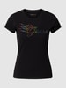Guess T-Shirt mit Ziersteinbesatz Schwarz