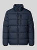 Tom Tailor Regular fit gewatteerd jack met opstaande kraag Marineblauw