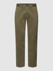 Tommy Hilfiger Chino met Franse steekzakken, model 'DENTON' Kaki