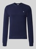 REVIEW Strickpullover mit gerippten Abschlüssen Marine