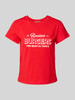 Review T-Shirt mit Label-Print Kirsche