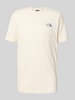 The North Face T-Shirt mit geripptem Rundhalsausschnitt Offwhite
