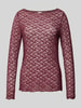 ICHI Longsleeve in semitransparentem Design Modell 'PERLA' Bordeaux