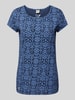 Ragwear T-shirt met all-over motief, model 'Mintt' Marineblauw