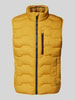 Tom Tailor Regular fit bodywarmer met borstzak met rits Mosterdgeel