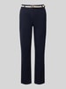 Christian Berg Woman Casual Fit Chino mit Gürtel Dunkelblau