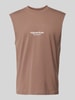 Jack & Jones Tanktop mit Label-Print Modell 'VESTERBRO' Taupe