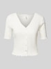 Only Slim Fit T-Shirts aus Baumwoll-Mix Modell 'LAILA' Weiss