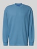 Hugo Blue Regular fit sweatshirt van katoenmix, model 'NUWOLO' Jeansblauw