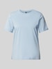 Pieces Regular Fit T-Shirt aus reiner Baumwolle Modell 'RIA' Hellblau