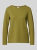 s.Oliver RED LABEL Sweatshirt met structuurmotief Kaki