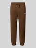 JACK & JONES straight fit sweatpants van katoenmix model 'Kane' Lichtbruin