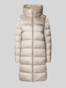 SAVE THE DUCK Gewatteerde lange jas met opstaande kraag, model 'LYSA' Beige